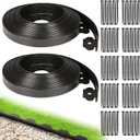 100FT 1.5 Inch Garden Edging Border with 120pcs Spikes