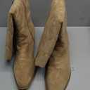 IUV Cowboy Boots For Women Knee High Western Cowgirl Boots Snip Toe Side Zipper Chunky Heel 10.5