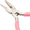 SUNNYCLUE 4.9 Inch Concave and Round Pliers Jewelry Wire Looping Tool Mini Precision Pliers Wire Bending Tools for DIY Jewelry Making Hobby Projects, Pink