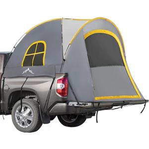 Pickup Truck Tent, Waterproof PU2000mm Double Layer for 5.5-6.0 FT Truck Bed, Portable Bed Tent for Camping, Gray (5.5-6 FT)