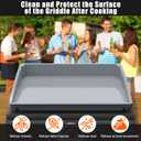 Silicone Griddle Mat Cover for Blackstone - 17 Inch True All-Encompassing Coverage Heavy Duty Food Grade Grill Buddy Mat, All Season Cooking Surface Protective Cover