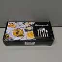 Hunnycook 60-Piece Gold Silverware Set - Stainless Steel Silverware Set for 12, Includes Forks Spoons and Knives, Utensil Sets for Home Kitchen Restaurant, Dishwasher Safe