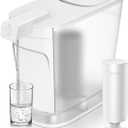 PHILIPS 20 Cup Water Filter Pitcher with Plus Filter - ADD5903, Rechargeable Water Dispenser, Water Purifier Filter for Fridge Door, 1 Plus Filter for 3 Months/60 Gallons, Reduces Lead & 46 impurities