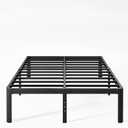 14 Inch High Heavy Duty Full Size Bed Frame Metal, Platform Bed Frame Full Size No Box Spring Needed, Noise Free, Easy Assembly, Black
