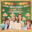 152Pcs Thanksgiving Bulletin Board Decoration Set, In Our Thankful Era Pumpkin Pie Cutouts Kids DIY Photo Craft Fall Border Trims Thanksgiving Classroom Chalkboard Supplies Wall Decor
