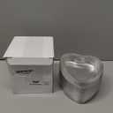 Fainne 12 Sets Mother's Day 5" Aluminum Foil Heart Shaped Cake Pans with Clear Lids 225 ml/ 7.92 oz Heart Cake Pan Mini Mother's Day Containers Disposable Dessert Baking Containers (Pink)