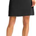 G Gradual 19" Skorts for Woman Knee Length Golf Skirt Long Athletic Tennis Skorts for Women Dressy Casual with Shorts Pockets (Black, XXL)