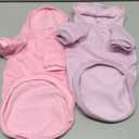2 Pack Dog Hoodie Warm Hood Dog Sweater Cold Weather Small Dogs Sweatshirt Comfort Pet Clothes for Small Medium Dogs with Pockets Cats Chihuahua Clothes for Male Female Girl Boy Sporty Daily Wear (L (Back: 13.78", Chest: 18.9"), Pink+Purple)