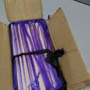 Sepwedd 50pcs Violet Imitated Silk Fabric Bamboo Folded Hand Fan Bridal Dancing Props Church Wedding party favors with Organza Bags
