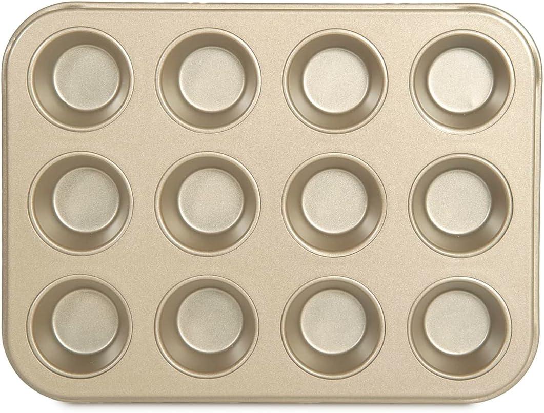 Glad Mini Muffin Pan Nonstick - Heavy Duty Metal Cupcake Tin with Small Baking Cups, Mini 12-Cup