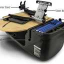 AutoExec Roadmaster Car Desk and Portable Workstation with Printer Stand, Tablet Mount and Phone Vent Clip, Natural