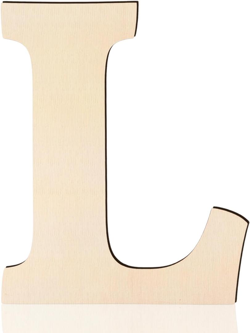 Large Wooden Letters 17 Inch, Big Wood Letters L Shape Cutouts Alphabet Unfinished Paintable Wooden Letters for Wall Decor DIY Crafts Painting Birthday Wedding Party Classroom Nursery Home Decor