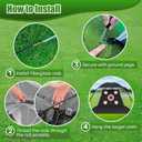 Golf Net with Practice Mat,Golf Hitting Aid Nets 10*10FT for Backyard Driving Chipping Training Swing,Gifts for Men Dad Him and Golfer