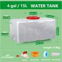 Plastic Portable Water Tank Water Storage Tank for Camping with Spigot Hose Water Container Water Storage Container for Emergency Water Storage Hiking Outdoor(Size:4 Gallon / 15L)