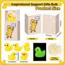 Yookeer 30 Sets Mental Health Gifts Funny Resin Duck Glow in The Dark Resin Duck with Your Present Is Inside Box, Naughty Office Gag Gifts for Coworker Adult Friend Women Men Employee (Yellow)