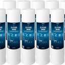 Ronaqua 20" x 4.5" Big Sediment Replacement Water Filter Cartridge, 1 Micron, NSF Certified, for Whole House, Compatible with 155358-43, 2PP20BB1M, AP810-2, FPMB-BB5-20, P5-20BB, SDC-45-2005, 10 Pack)