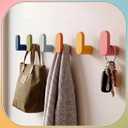 6 Pcs Wood Coat Hook Cute Kids Wall Hooks Colorful Wall Mounted Hangers Backpack Hook Rack for Hanging Hat Keys Clothes for Girl Classroom Home Kitchen Bathroom Playroom Nursery Decor(Small,Morandi)