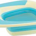 Sitz Bath, Sitz Bath for Hemorrhoids, Sitz Bath for Toilet Seat, Sitz Bath for Postpartum Care, Sits Bath Tub for Women Men Adults, Sitz Bath Soak Salts Basin, Hip Bath Bowl, Foldable, Blue
