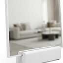 Veemoon Floor Mirror Stand: Heavy Duty Mirror Wooden Base Holder Non-slip Mirror Support for Full Length Mirror  Elegant Display for Home Bedroom Decor, White