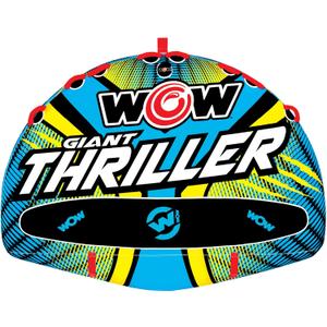 WOW Sports Thriller Towable Deck Tube for Boating Adults, Tubing Boat Inflatable for Water Sports (4 Person)