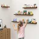 Picture Ledge Shelf, 24 inch Floating Shelves, 4.3in Deep, 2 Pack, 24 inch, Set of 2