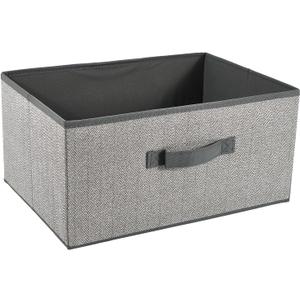 DAYARD Fabric Bins [1-Pack], Foldable Cube Baskets Storage Boxes for Shelves, Closet, Bookshelf, Nursery Organizer Containers (grey, medium)