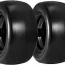 11x6.00-5" Flat Free Lawn Mower Tires Solid Smooth 2PCS for Zero Turn Mower | Mower Tire with 3/4", 5/8" & 1/2" Bearings,6" - 8" Centered Hub,400lbs Load for Residential and Commercial Mower