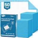 50 Count Disposable Bed Pads 30''X36'' MILDPLUS Super Absorbent Underpads, Disposable Extra Large Chucks Pads Incontinence Pads for Adults and Kids, Dog Training Pads