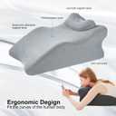 Memory Foam Wedge Pillow for Sleeping, Reading and Back Support, Intimacy Butt Pillow Ergonomic Bed Pillow for Acid Reflux, Back Pain Relief and Massage with Removable Cover