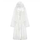 Women Poncho with Hood Ladies Waterproof Long Transparent Raincoat Adults Outdoor Rain Coat (Size: X-Large)