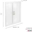 ClosetMaid SuiteSymphony Wood Closet Door Set Pair, Add On Accessory, Shaker Style, for Storage, Clothes, for 25 in. Units, Pure White/Satin Nickel