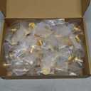 Therwen 50 Pcs Cabinet Knobs Brushed Brass Round Drawer Pulls Closet Door Knobs Mushroom Dresser Solid Hardware with Screws for Kitchen Cupboard Bedroom (Gold,0.98 Inch,Classic)