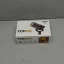 RDE PodMic Cardioid Dynamic Broadcast Microphone with Integrated Swing Mount for Podcasting, Streaming, Gaming, and Voice Recording, Black