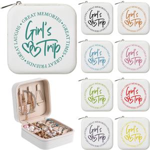 Kenning 9 Pcs Girls Trip Gifts Favors Bulk Girls Weekend Jewelry Box Earring Ring Organizer Box for Women Bestie Bride Wife Mom for 2026 Travel Summer Holiday Wedding Anniversary