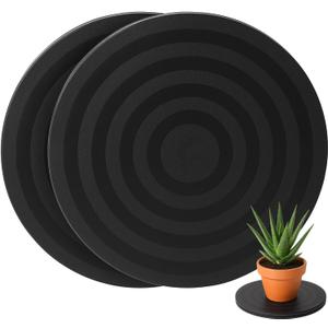 Lazy Susan Turntable Stand 8 Inch - Heavy Duty Non-Skid Swivel Base with Steel Ball Bearings | 360 Rotation for Plants, Monitors, TVs, Models, Crafts (10 INCH-2PC)