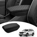 Shademax Center Console Cover for Ford Ranger 2024 2025 2026 Accessories, Ranger Armrest Cover Cushion Pad Leather Middle Console Cover Armrest Seat Box Protector for Ranger XL XLT Lariat Raptor