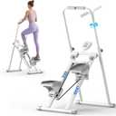 ZCMHAXJ Foldable Stair Stepper for Home, Adjustable Stair Climber with 4 Heights & 3 Angles, Compact Folding Vertical Stair Master for Exercise at Home for Full-Body Workout
