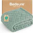 Bedsure Sage Green Throw Blanket for Couch - Super Soft Cozy Summer Blankets for Women, Cute Small Fleece Throws for Girls, Decor for Home Bed, Chair & Sofa, Travel, 50x60 Inches