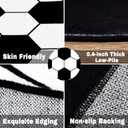 Soft Round Rugs for Bedroom, Soccer Rug for Boys Girls, Bedside Area Carpet for Kids, Soccers Lovers Home Decor Indoor Circle Carpets for Living Room, Nursery, Dorms Machine Washable,40 Inch