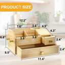 Coffee Station Organizer - Farmhouse Wood Kcup Holder for Counter, Countertop Snack Organizer with Hanging Handles, Suitable for Snacks, Coffee Capsules, Syrups and Various AccessoriesWood