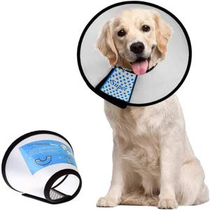 Supet Dog Cone Collar Adjustable After Surgery, Comfortable Pet Recovery Collar & Cone for Large Medium Small Dogs, Elizabethan Dog Neck Collar Plastic Practical (XXL(Neck: 19~22"), White)