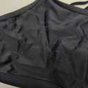 Sporti Swimsuits Bikini Tops for Women, Double Cross & Round Neckline, Swim Top Bathing Suits, Women Bralette Swim Top (Black, Large)