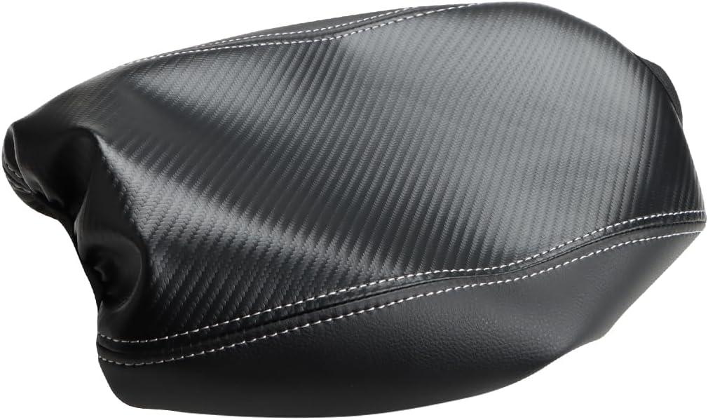 INTGET Center Console Lid Cover for Chevy Chevrolet Traverse Accessories 2008-2017 Carbon Fiber Middle Console Cover Arm Rest Lid Protector for 2008-2014 2015 2016 2017 Chevy Traverse Accessories