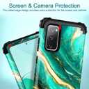 Hocase for Galaxy S20 FE 5G Case, Heavy Duty Shockproof Protection Soft Silicone Rubber+Hard Plastic Bumper Hybrid Protective Case for Samsung Galaxy S20 FE (6.5"") 2020 - Emerald Green