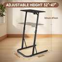 Adjustable Treadmill Walking Pad Desk, for Bike/Cycling Trainer, Workstation Standing Desk, Trainer Stand Table for Indoor, Treadmill Attachment-Exercise While Working or Watching TV, Black