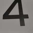 12 Inch Large House Numbers for Outside, Modern Black Metal Address Numbers with Floating Effect, Weatherproof Aluminum, Easy Screw Mount for Fence Wall Garage Gate (4)