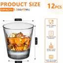 OBTANIM 12 Pack Shot Glasses, 1.5 oz Clear Shot Glass Cups Set with Heavy Base for Bar Restaurants Home