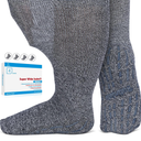 Bulinlulu Extra Width Diabetic Socks Men Women-4 Pairs Wide Edema Sock for Swollen Feet,Non Slip Cast Bariatric Socks 13-15