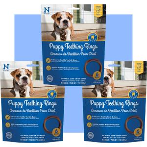 N-Bone Puppy Teething Rings Chicken Flavor Dog Treat, 18 Rings Total, 21.6-oz - Natural Puppy Chew Toys Alternative for Teething Discomfort - Small and Large Dogs (EXP 11/09/27)