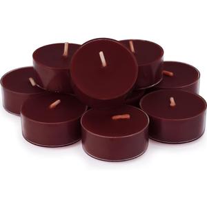 DEYBBY Scented Tealight Candles, Long Lasting Soywax Tea Candle Used for All of Holders|Clear Cup|12 Counts|Up to 4 Hour Burn Time|Apple Cinnamon